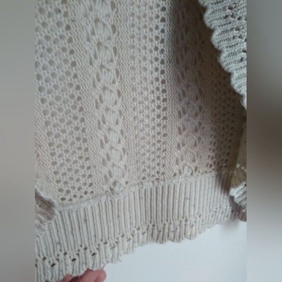 Cream knit cover up sweater - Picture 11 of 12